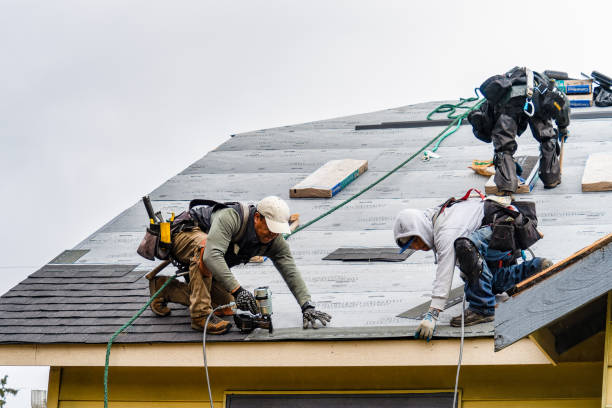 Professional Gutter Installation technician working in Meadow, UT